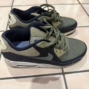 Nike  Olive and Cream Sneakers